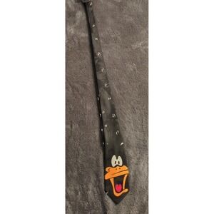 Looney Tunes Mania Daffy Duck Tie 1993 Peering Eyes In The Dark